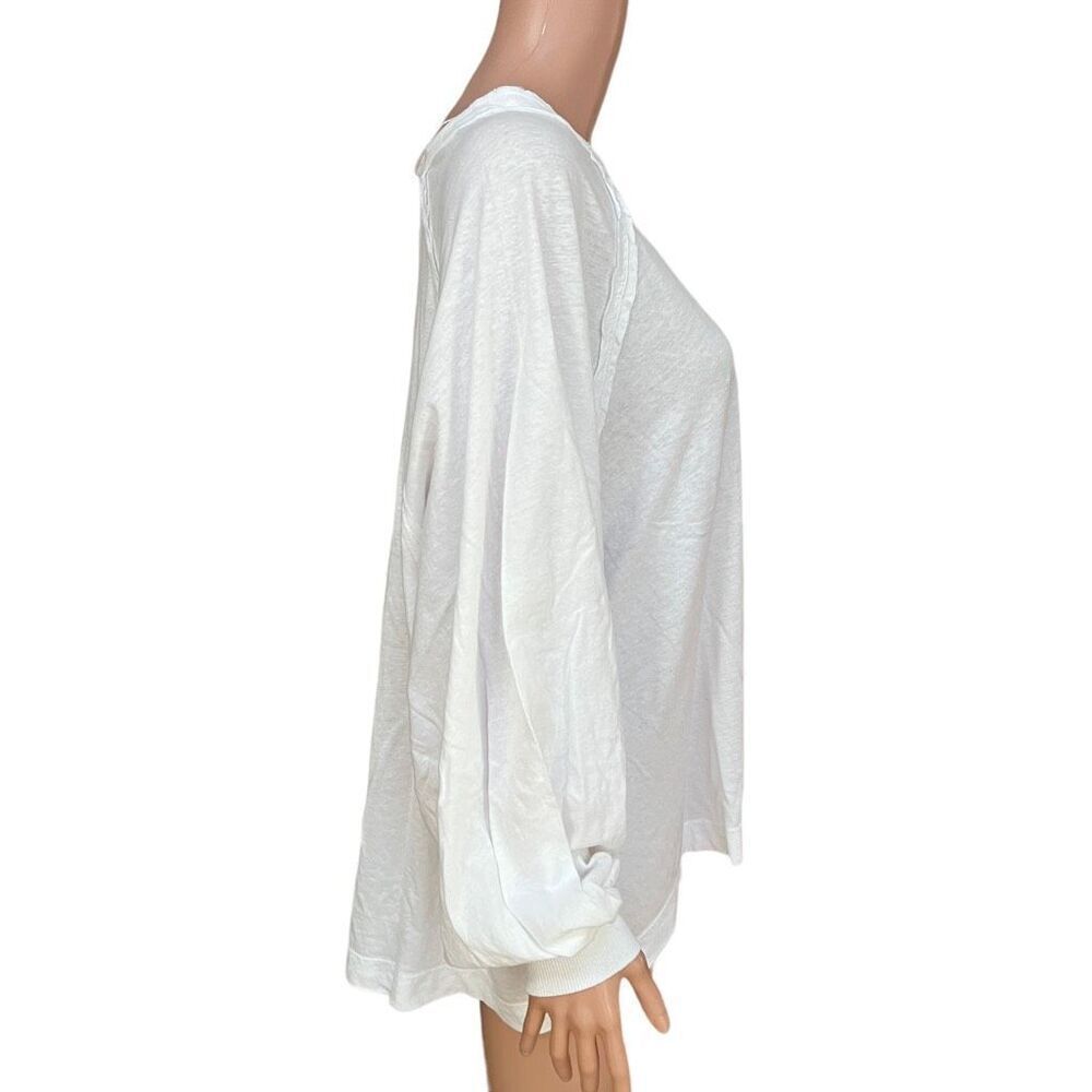 Free People Shes Everything oversized top in white size M NWT - Picture 4 of 5